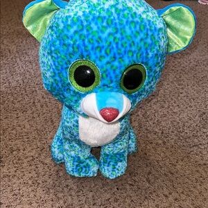 Blue and Green Plush Leopard Toy